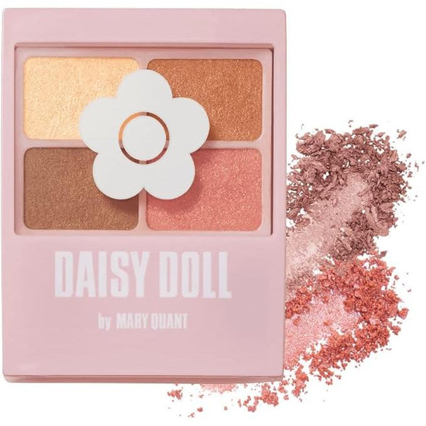 DAISY DOLL by MARY QUANT Eye Color Palette – Sheer Color & High-Brightness Glitter (4 Shades) [Alcohol-free]