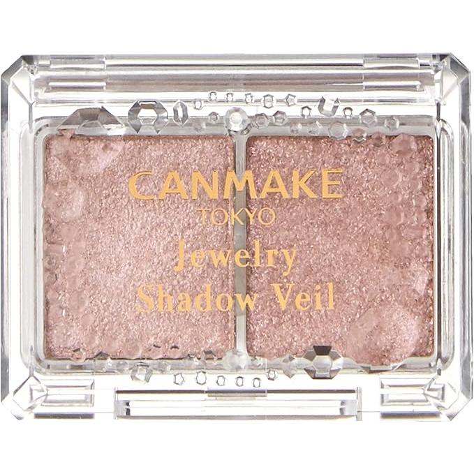 Canmake Jewelry Shadow Veil 2.4g – Dual Glitter Eyeshadow Palette [Alcohol-free]