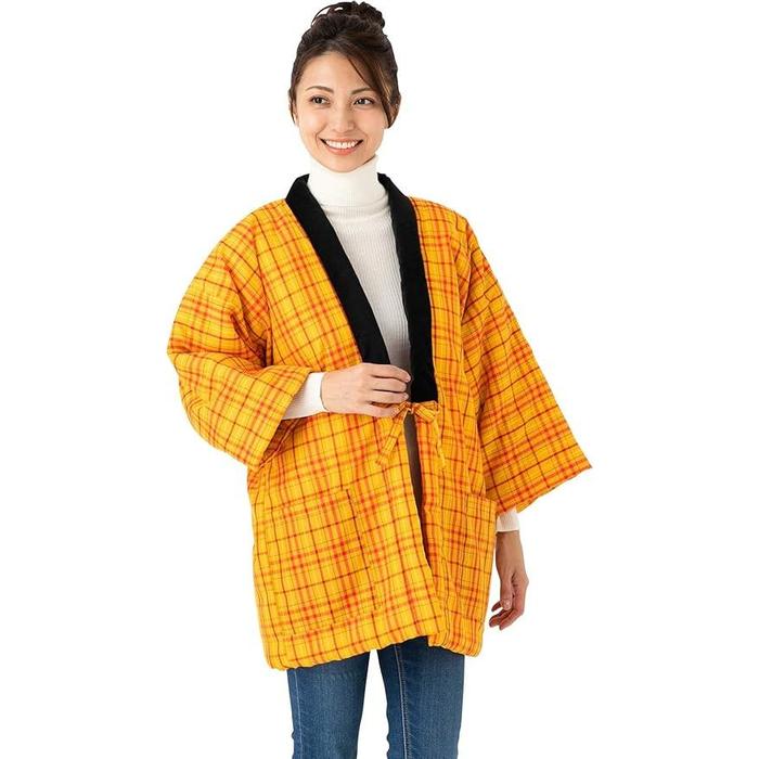 Women’s Kurume Hanten | Handmade Padded Slip-On Robe | Traditional Japanese Indoor Jacket