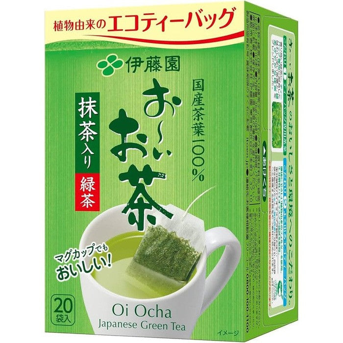 Green tea in ryokucha bags plus matcha OI OCHA (20 bags)