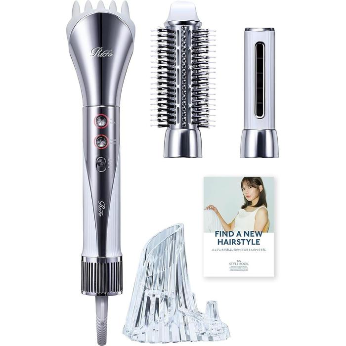 ReFa BEAUTECH RESETTER + Dedicated Holder Set – Japanese Stick Hair Dryer & Styling System