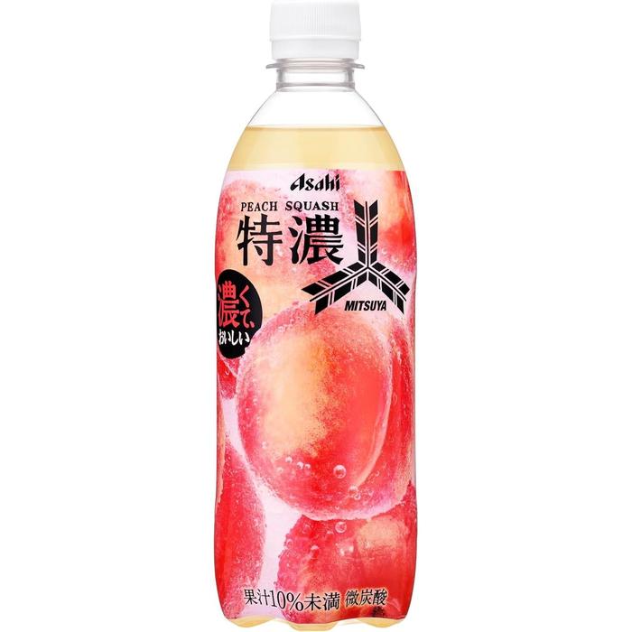 [OUTLET] Asahi Mitsuya Tokuno Peach Squash – Rich Peach Flavor, 500ml