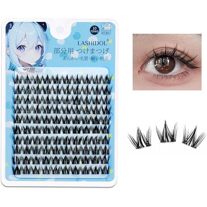 LASHIDOL Large Capacity Natural Partial False Eyelashes – Seamless & Non-Barred