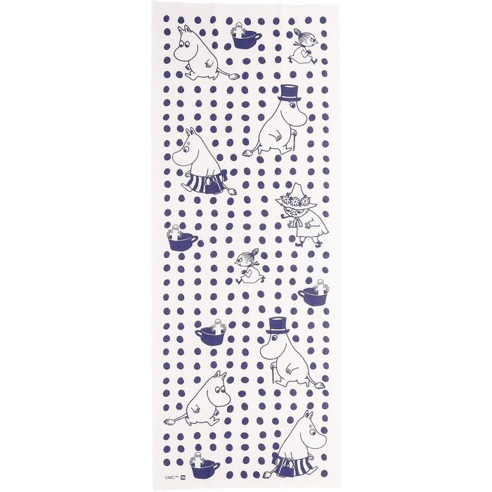 Moomin Indigo Dot Tenugui Towel by Marushin – 100% Cotton, Made in Japan