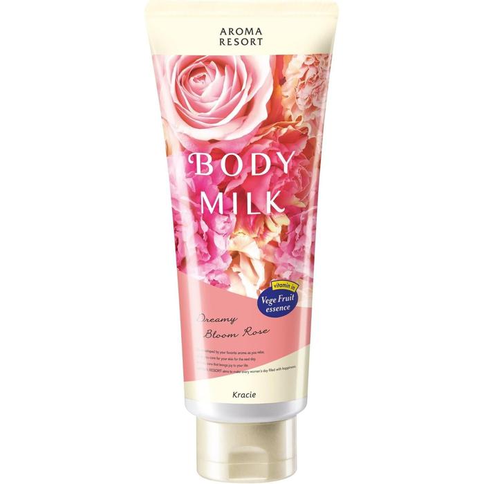 Aroma Resort Body Milk – Dreamy Bloom Rose, 200g | Hydrating Moisturizer with Vitamins & Jojoba Oil [Alcohol-Free]
