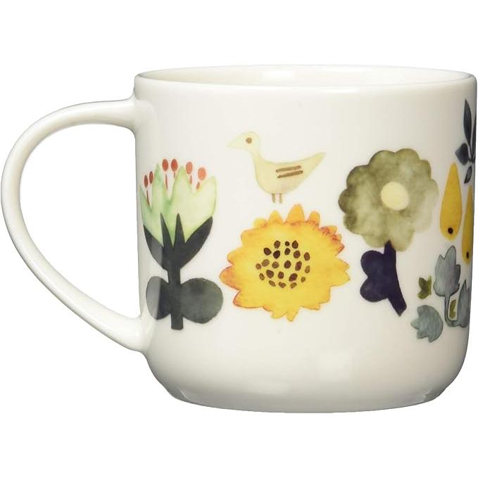 Yamaka Shoten MOOMIN "Herbarium" Mug Moomin Pattern White 350ml