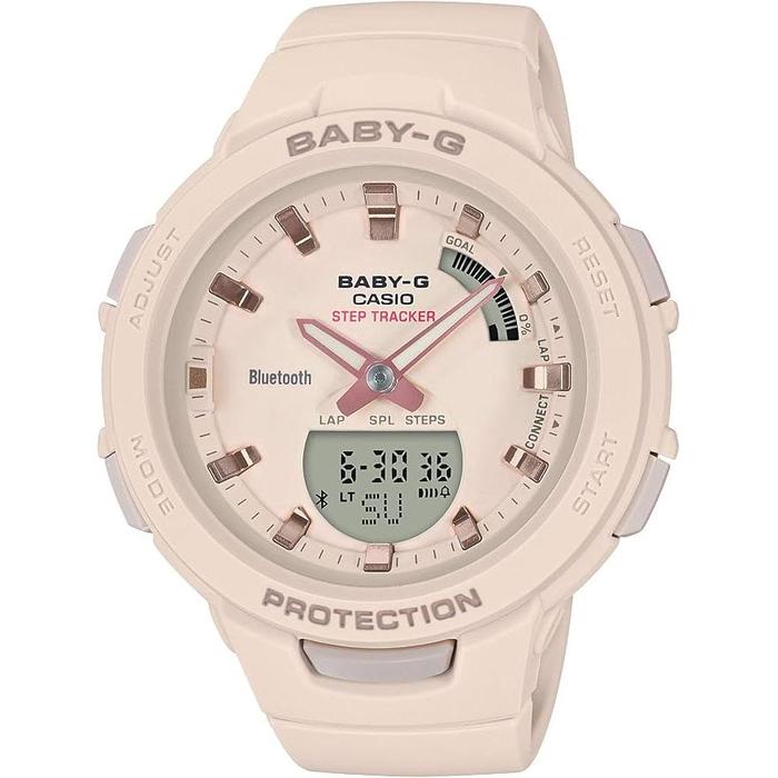 Casio BABY-G BSA-B100-4A1JF Sports Watch with Bluetooth & Step Tracker – Beige