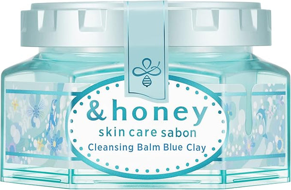 & Honey Cleansing Balm Blue Clay- Balm for removing stubborn blackheads and sebum 90g [Alcohol-free]