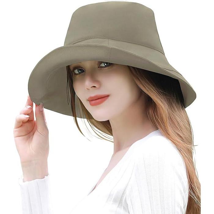 THE CLASSIC TOKYO Elegant UV Protection Hat for Women – 100% UV Cut & Full Light Blocking Cotton Sun Hat