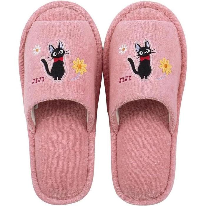 Kiki’s Delivery Service Jiji Toilet Mat – Antibacterial Acrylic, Non-Slip, Ghibli Bathroom Collection (Pink, 58 × 60 cm)