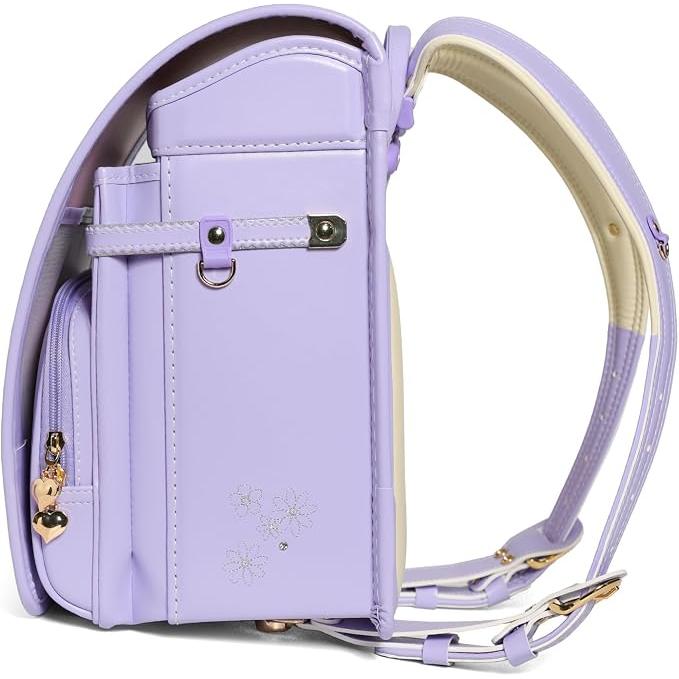 Mochila Escolar Randoseru Japonesa Amant Romantic Flower / Little Ribbon para Niñas – Acabado Perla, 15L, Ultra Ligera