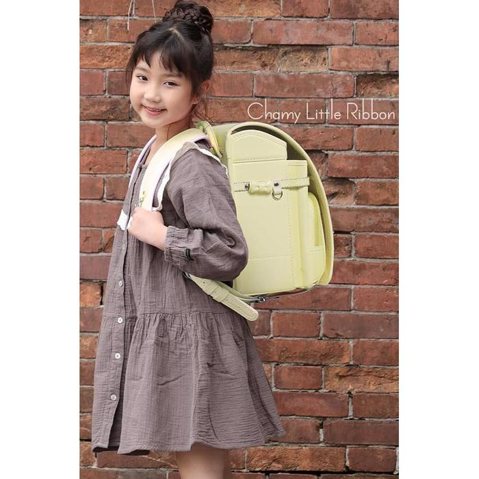 Amant Romantic Flower / Little Ribbon Japanese Randoseru School Backpack for Girls – Pearl Finish, 15L, Ultra Lightweight