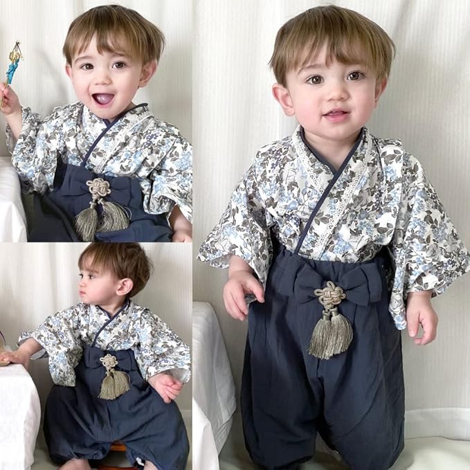 Baby Hakama – 2 Piece Romper Kimono for Boys & Girls (70–90 cm)