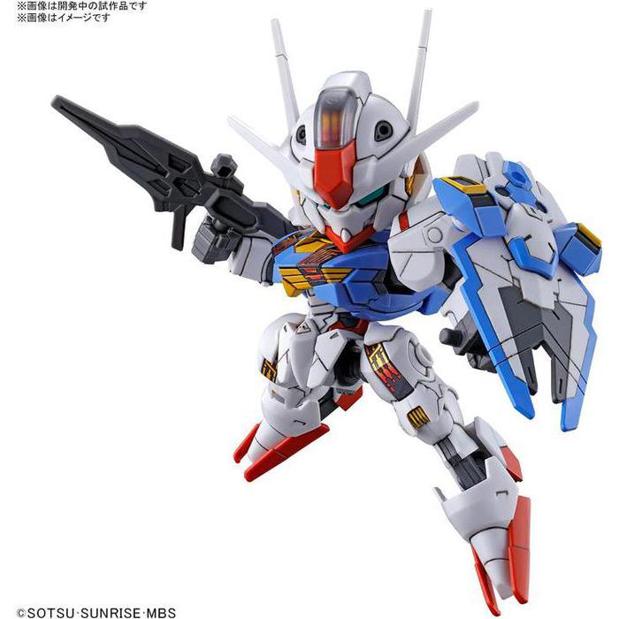 SD Gundam EX-Standard – Gundam Aerial (The Witch from Mercury) Pre-Colored Plastic Model Kit