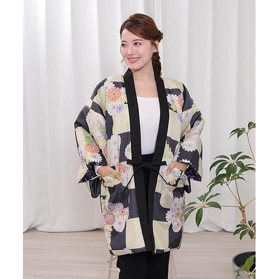 Winter Hanten Jacket – Cotton-Padded, Reversible, Warm and Stylish FLORAL LIGHT