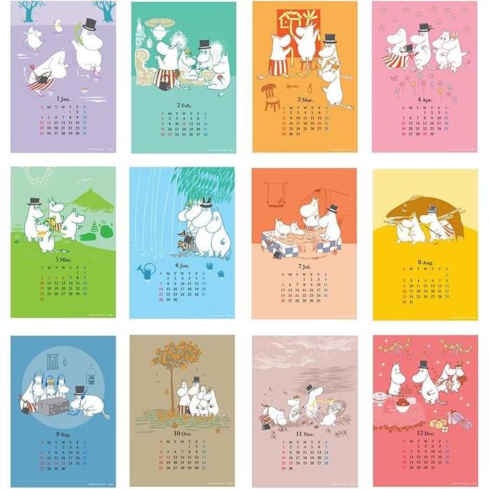 Gakken StaFul 2026 Moomin Tabletop Book Calendar with Stand – Family Edition