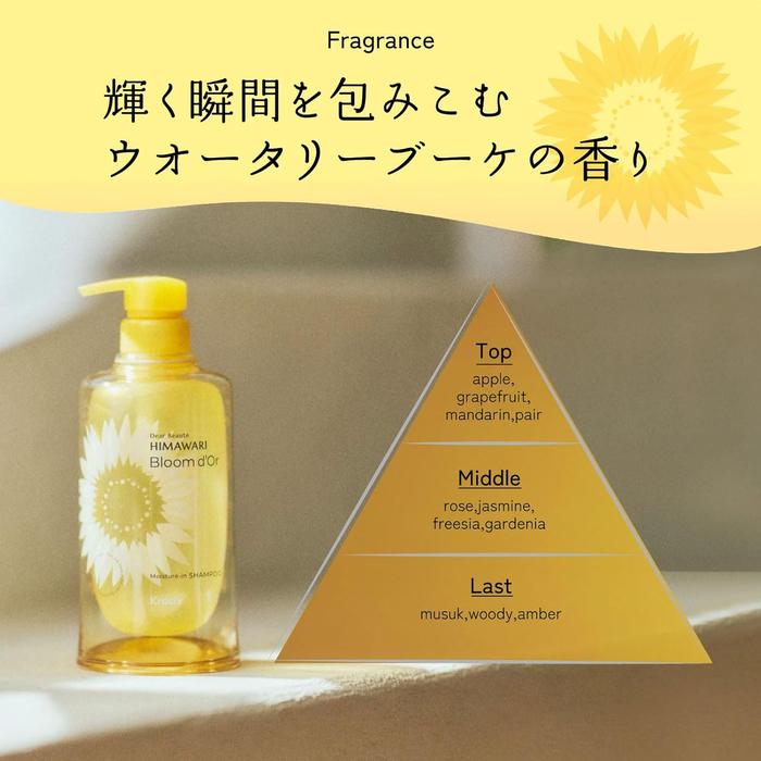 Himawari Bloom d’Or Moisture In Treatment Refill 330 mL – Deep Sealing Care for Smooth, Manageable Hair [With alcohol]