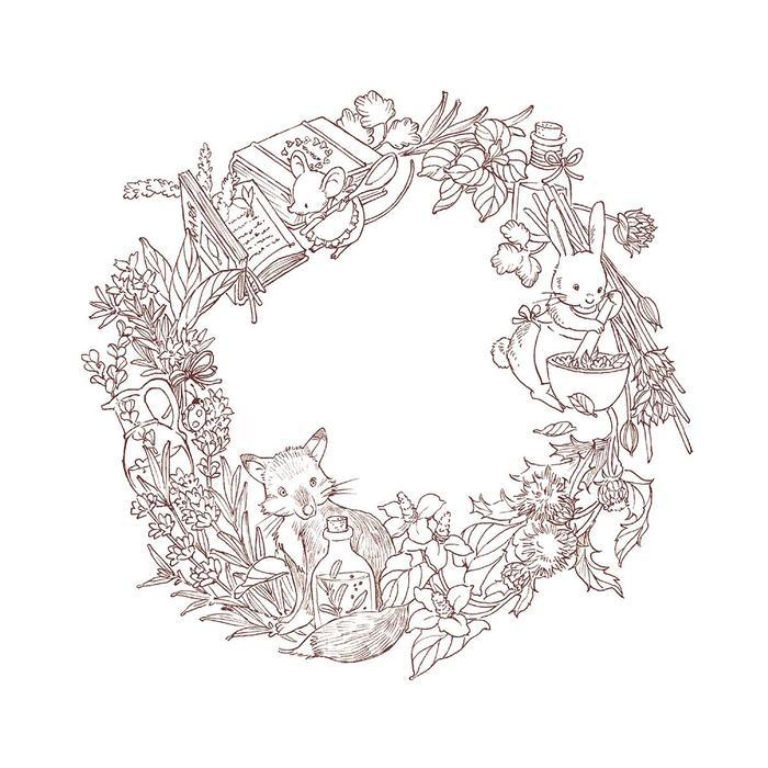 KODAWARI Coloring Book Series – Seasonal Wreaths: Plants and Friends