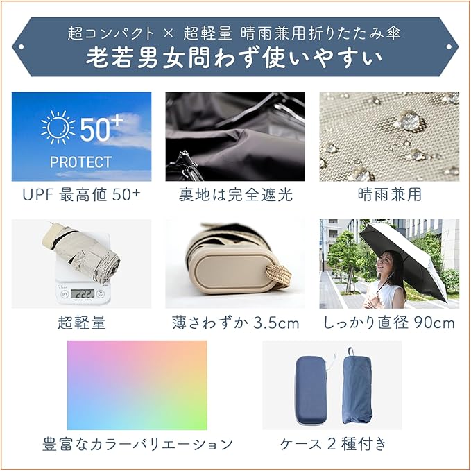 Ultra-Lightweight Smartphone-Sized Parasol – 100% UV Protection & Compact Design