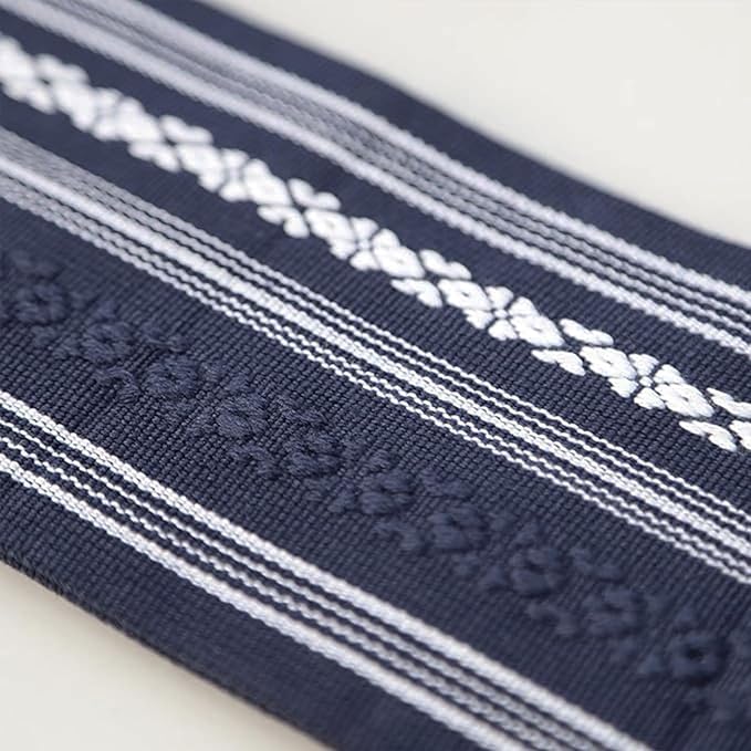 TOUWA Cotton Obi – Kenjo Pattern, Easy-Fit Kimono Belt (Available in 8 Colors)