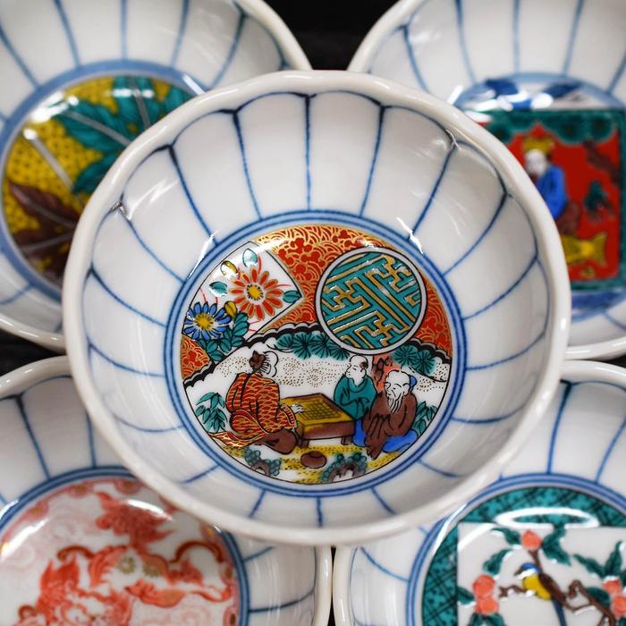 Kutani Ware Small Bowl Set (5 pcs) – Hand-Painted