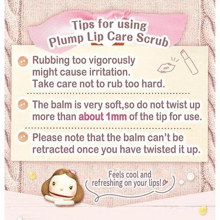 CANMAKE Plump Lip Care Scrub – Moisturising Sugar Lip Scrub, 2.7 g [Alcohol-free]
