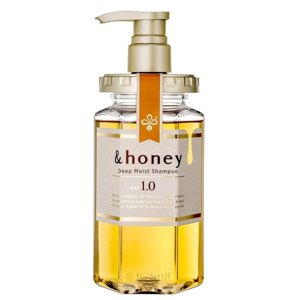 &Honey Deep Moist Hair Shampoo - Deeply moisturizing hair shampoo based on honey 445ml [Alcohol-free]