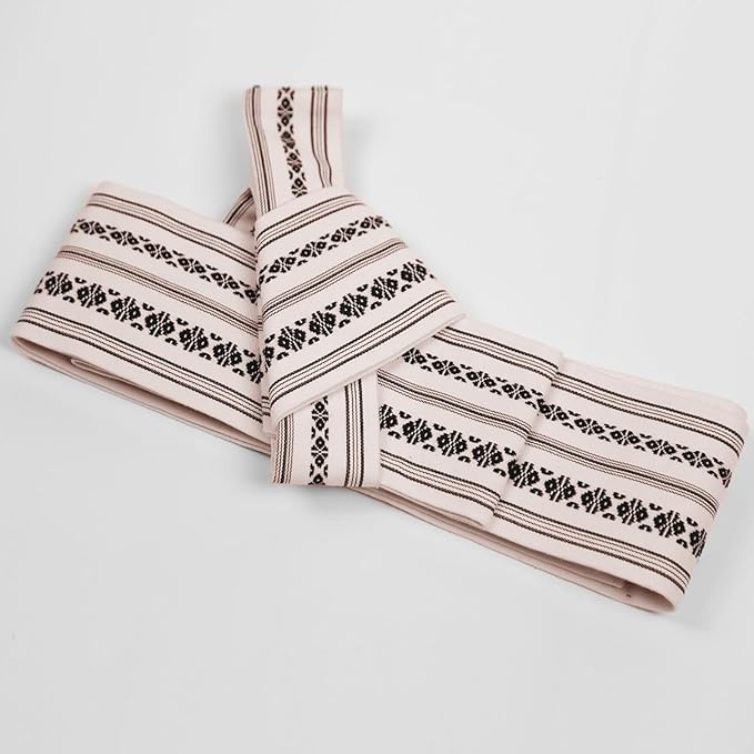 TOUWA Cotton Obi – Kenjo Pattern, Easy-Fit Kimono Belt (Available in 8 Colors)