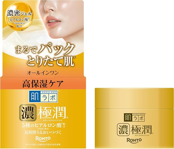 Hada Labo Koi Gokujyun - Strongly moisturizing cream with 4 types of hyaluronic acid 100g [Alcohol-free]
