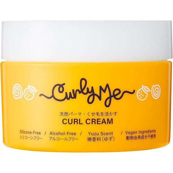 Curly Me Curl Cream – Faint Yuzu Fragrance Hair Cream for Curly Hair 180g [Alcohol-free]