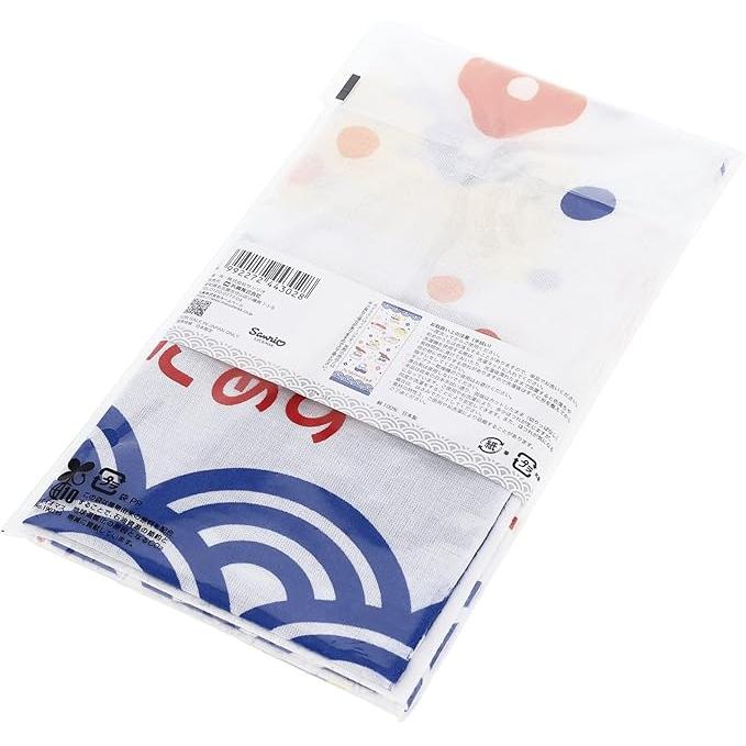 Marushin Sanrio Characters Tenugui Towel – Everyone with Sushi 34×90cm, 100% Cotton Made in Japan