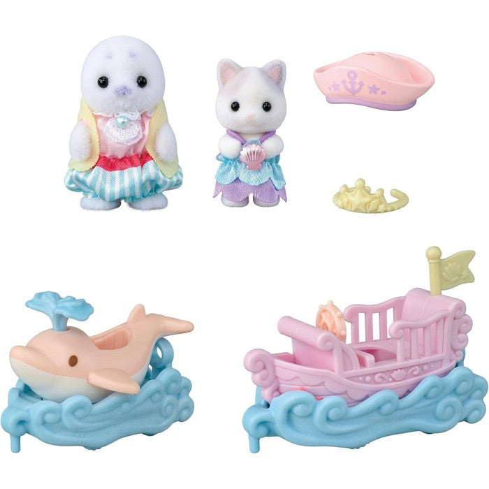 Sylvanian Families Amusement Park Ride Set - Boat & Dolphin