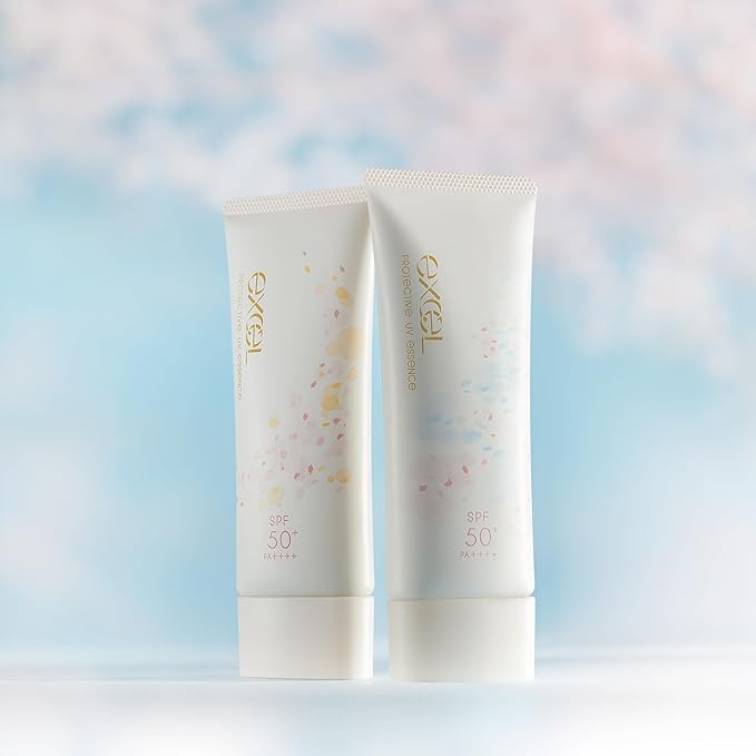 Excel Protective UV Essence – Sakura & Bergamot Sunscreen SPF50+ PA+++ (2025 Edition) 60g [With alcohol]