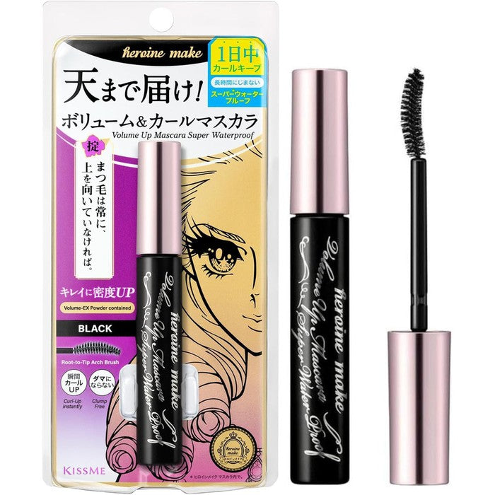 Thickening and curling mascara (black) HEROINE MAKE 6g [Alcohol-free]