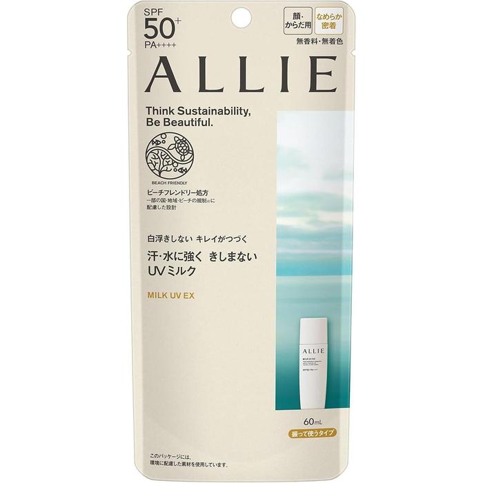 ALLIE Chrono Beauty Milk UV EX SPF 50+ PA++++ – Sunscreen for Face & Body, 60g [With Alcohol]