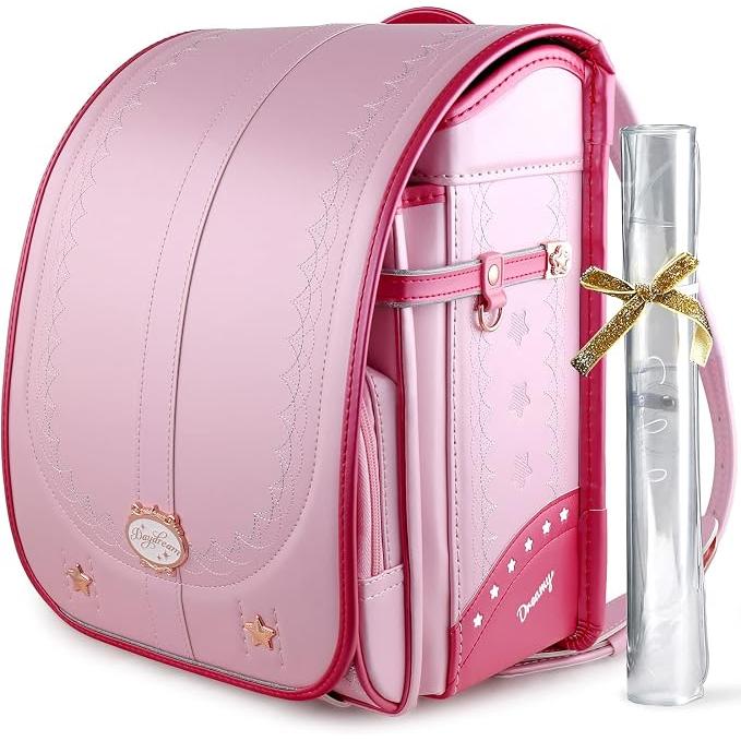 Mochila Escolar Randoseru Coulomb Unicorn Japonesa para Niñas – Acabado Perla, Compatible con A4