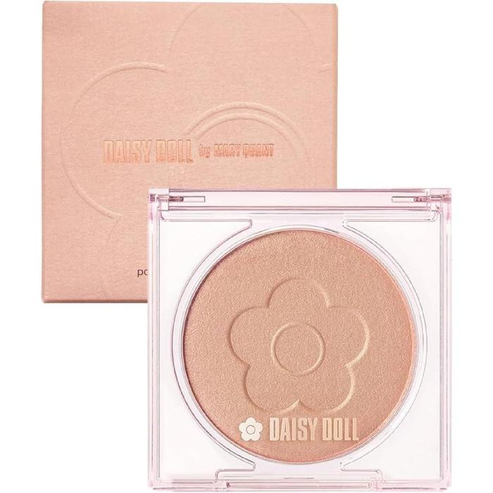 DAISY DOLL by MARY QUANT Powder Blush – Soft Focus, Buildable Color, Glossy Natural Finish [Alcohol-free]