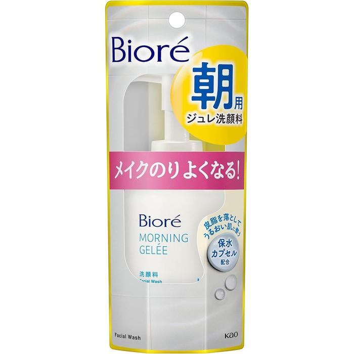 Bioré Morning Jelly Facial Cleanser – Japanese Gel Face Wash for Hydration 100ml (Non Alcohol)