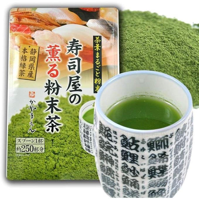 Shizuoka Sushi Restaurant Powdered Tea Sencha – 100 g Sushi Tea Powder ...