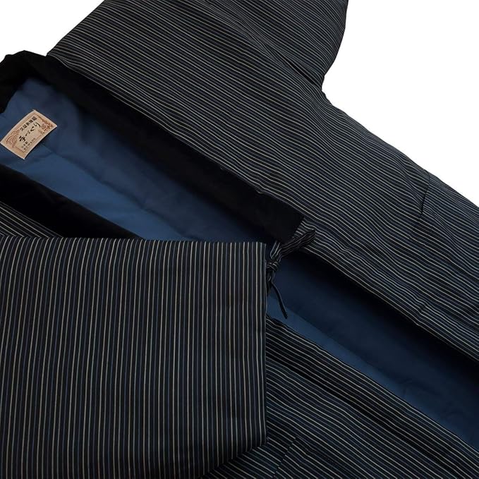 Wata no Sato Men’s Kurume Hanten – Handmade in Japan | Short Winter Coat | Cotton-Filled Traditional Jacket