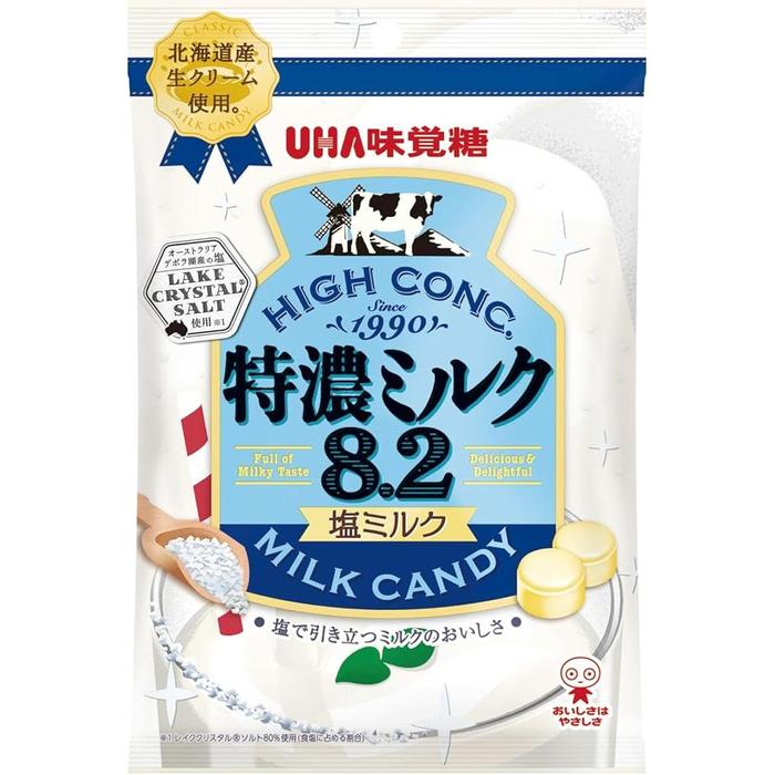 UHA Mikakuto Special Concentrated Milk Candy 8.2 Salt Milk – Creamy Sweet & Salty Candy 75g