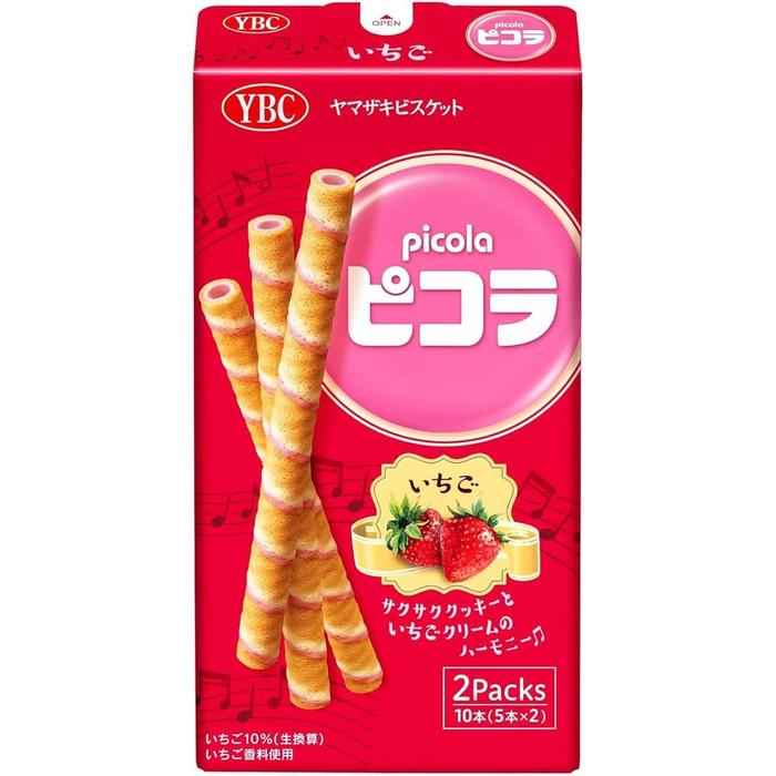 Yamazaki Picola Strawberry Cream Rolled Biscuits – 10 Count