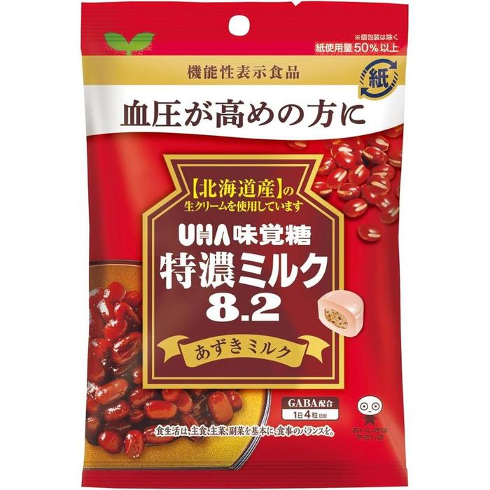 UHA Mikakuto Functional Candy Extra Rich Milk 8.2 Azuki Milk with GABA – 93g
