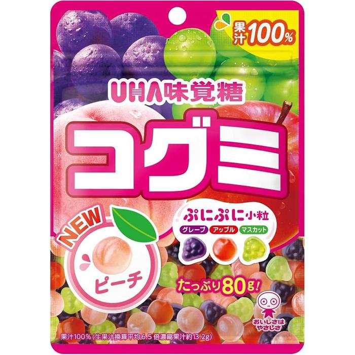 UHA Mikakuto Kogumi 85g – Gummy with 100% Fruit Juice in Four Flavors
