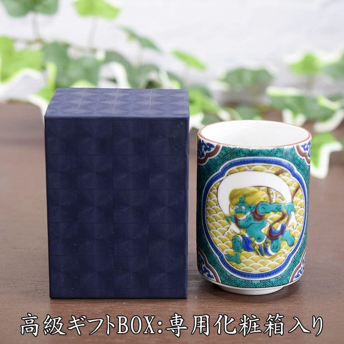 Waza no Kura Kutani-yaki High-End Yunomi Teacup – Fujin and Raijin Design