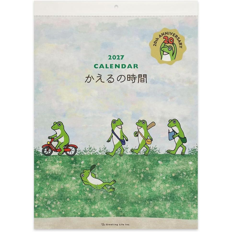 Calendario de Pared Frog Time (Kaeru no Jikan) 2027 – Greeting Life [Edición Japonesa]