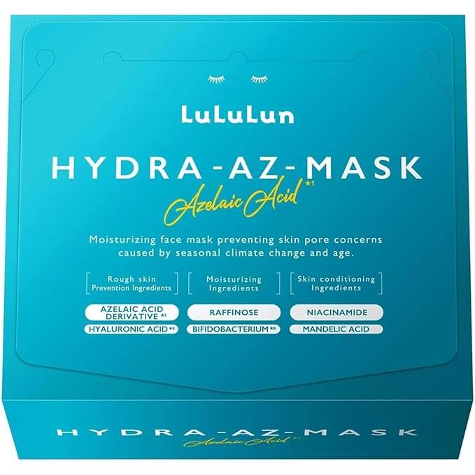 @Cosme 2025 nr #1! LuLuLun Hydra AZ Mask 28 Sheets | Daily Hydrating Face Pack for Moist & Glossy Skin [Alcohol-Free]