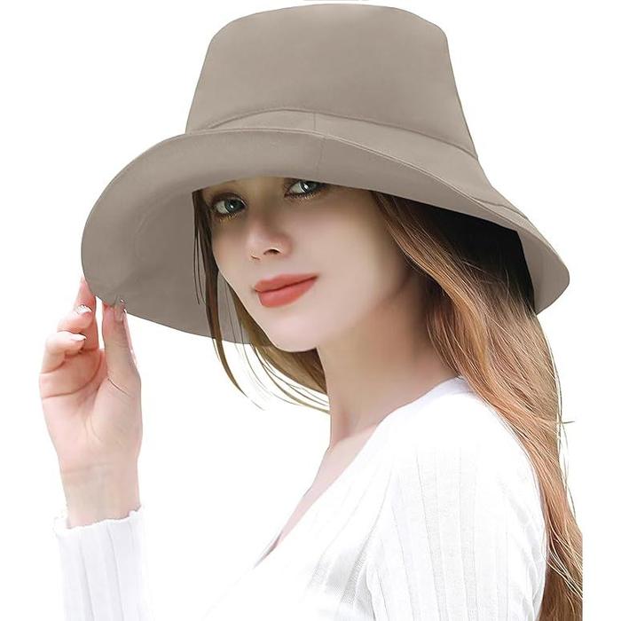 THE CLASSIC TOKYO Elegant UV Protection Hat for Women – 100% UV Cut & Full Light Blocking Cotton Sun Hat