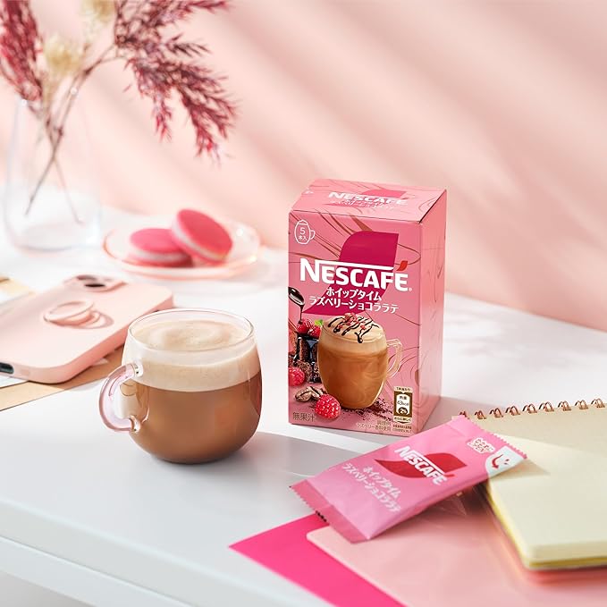 Nescafé Whipped Time Raspberry Chocolate Latte 5P – Rich Chocolate & Raspberry Latte