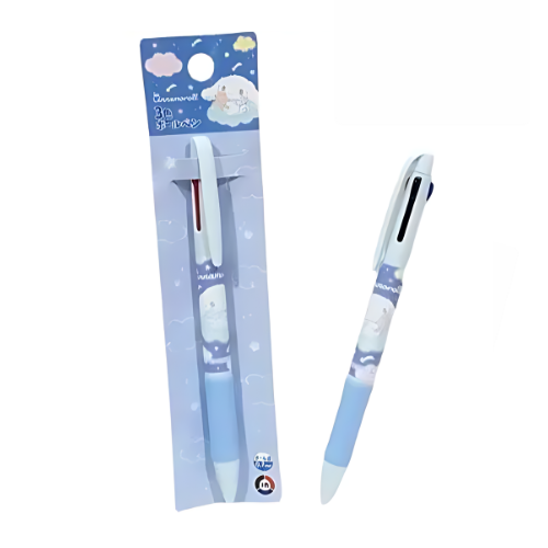 Sanrio Three-Color Ballpoint Pen Cinnamoroll, 0.7mm, Angel Design